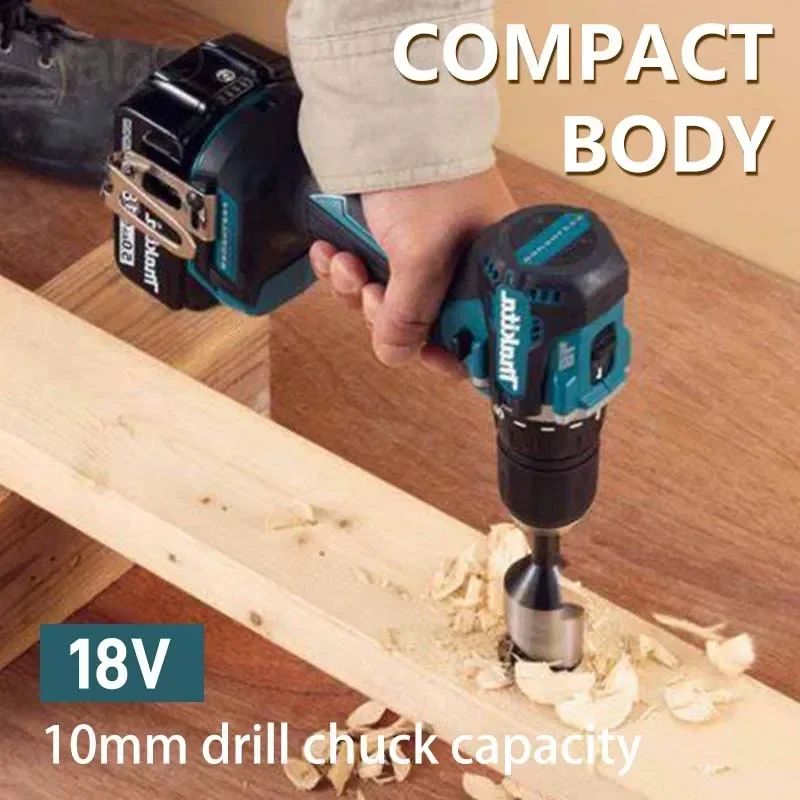 Makita DDF487 Furadeira de Impacto Parafusadeira Recarregável Elétrica de Lítio Brushless 18V 10mm de Grande Torque