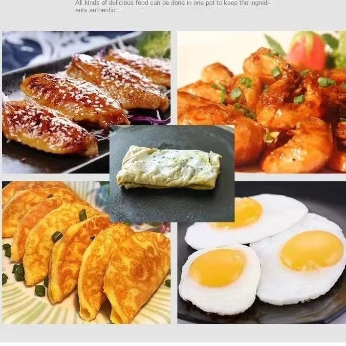 Frigideira de Ferro Fundido 26cm, Antiaderente sem Revestimento, para Ovos, Panquecas, Crepes, Bife, Fogão a Gás e Indução, Utensílio de Cozinha