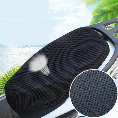 Capa de Assento de Motocicleta - Tela de malha respirável espessa para scooters, motocicletas, protetor solar, almofadas de assento de poliéster para motocicleta