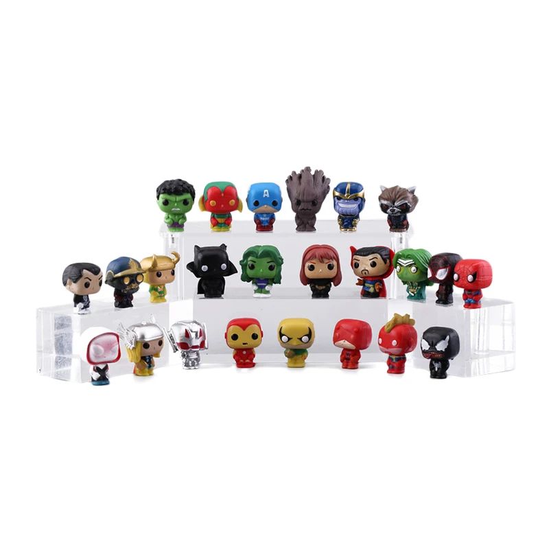 Marvel Christmas Advent Calendar Box Disney Mini Q Version Hulk Anime Figure Spiderman Iron Man Kids Toys 24pcs Figure Gift Box