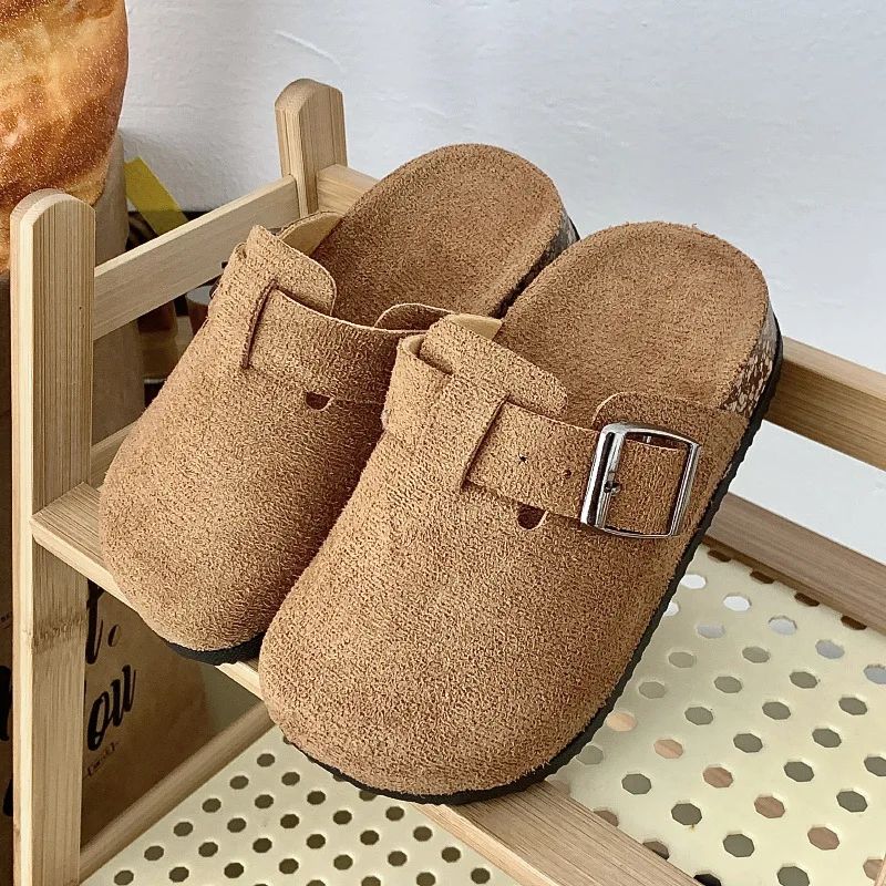 2025 Children's Birkfoot Summer New Anti-slip Soft Bottom Single Shoes Girls Boys Baby Bean Bean Birk Foot Slippers Summer