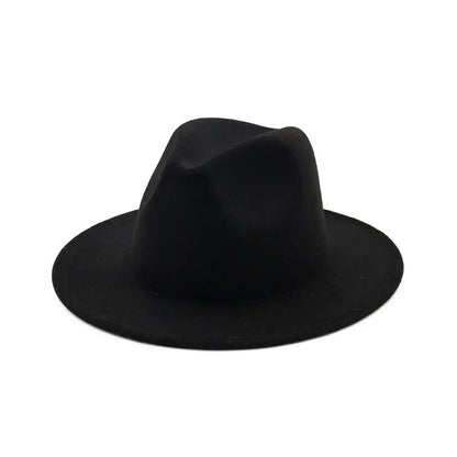 Chapéu Fedora de Feltro de Lã Novo para Mulheres e Homens, Elegante para Outono Inverno, Chapéus de Inverno para Senhoras e Cavalheiros, Casamento, Igreja, Jazz, 55-60CM Gorros
