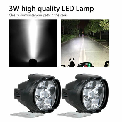 1/4 unidades Farol de motocicleta Luz de trabalho Spot Light 6 LED Auxiliar Farol de motocicleta Lâmpada de neblina de moto Scooter Lâmpadas modificadas