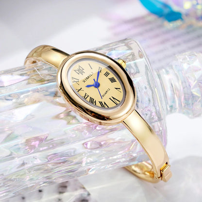 Elegant Oval Dial Women Bracelet Watch Fashion Ladies Quartz Wristwatch Reloj Mujer Girls Clock Gift