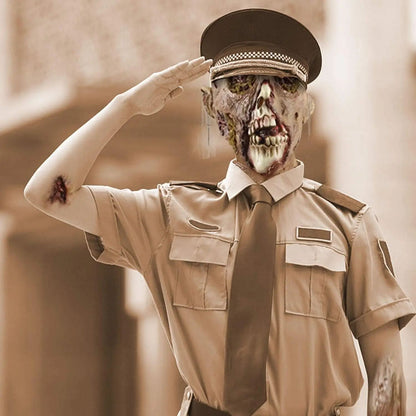 MAKEATREE Scary Walking Dead Zombie Head Mask Latex Creepy Halloween Costume Horror Adult Halloween Decoration Props