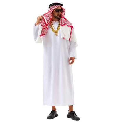 Men Arabia Arab Sheikh Costume Shepherd Arabian Prince Cosplay for Adult Fantasia Purim Halloween Costumes