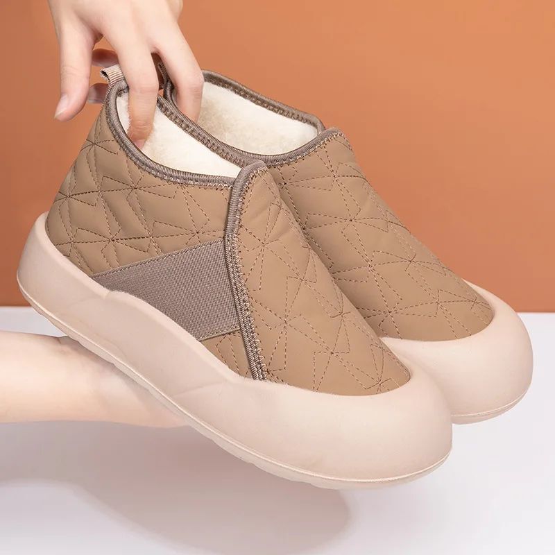 Winter Women's Boots Warm Plush New Platform Snow Boots Anti Slip Waterproof Comfort Lightweight Indoor Casual Warm Cotton Shoes