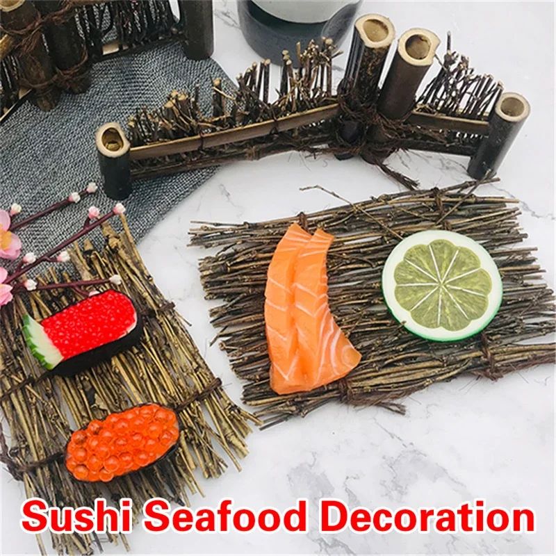 Bamboo Japanese Cuisine Sushi Boats Pine Creative Sushi Sashimi Platter Sushi Tools Cuisine Tableware Decoration Ornament