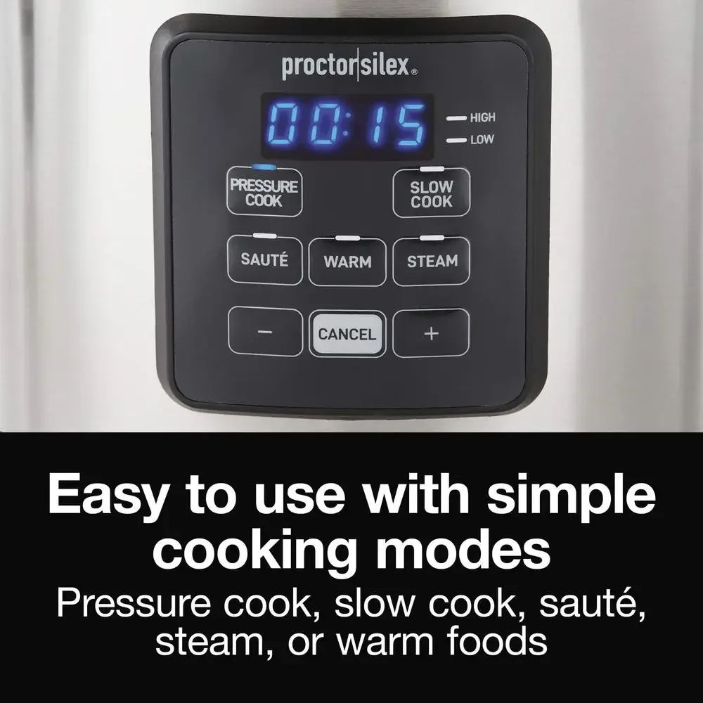 Panela de Pressão Elétrica 4 em 1 Multifuncional Cozimento Lento a Vapor Salteado Panela de Arroz Aço Inox Antiaderente 2,8 Litros Eletrodoméstico de Cozinha