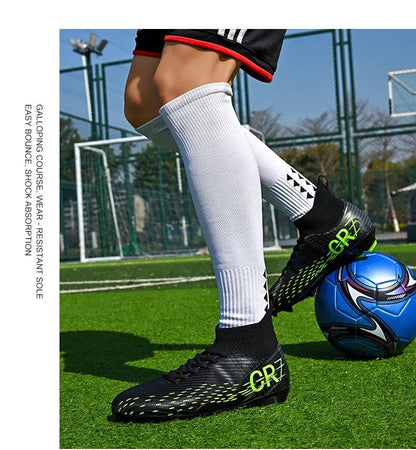 New Men Soccer Shoes High-top Futsal Cleats Sneakers Football Boots Grass High-quality Non-Slip Match Indoor Hot-selling FG/TF