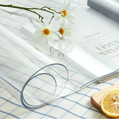 Rectangular Tablecloth, Transparent Table Cloth, Table Protector, Heat Resistant Waterproof Anti-Scratch Tablecloth