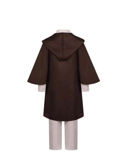 Obi Wan Kenobi Jedi Warrior Cosplay Costume Adult Kids Unisex Cloak Friar Uniform Robe Full Set Halloween Carnival Outfits