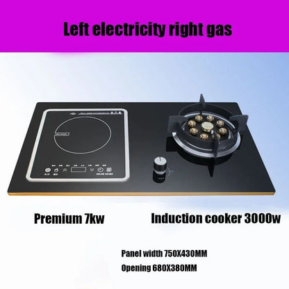 Desktop 220v Household Built-in Electric Dual-purpose Gas Stove Induction Cooker Natural Gas/Liquefied Petroleum Gas Single-burn