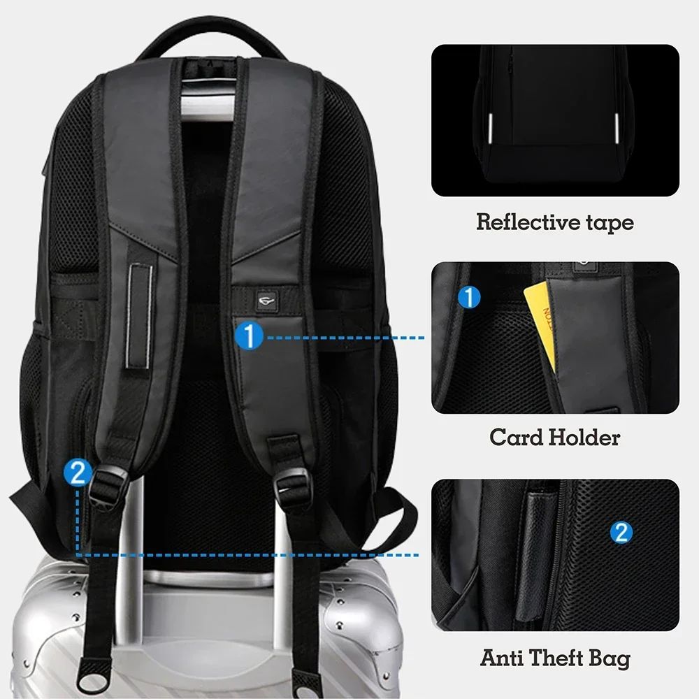 Mochila SWISS MILITARY Masculina para Notebook Negócios Viagem Mochila 17 Polegadas Fashion Escolar Impermeável USB Grande Capacidade mochila