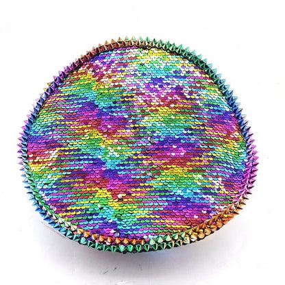 Chapéu de Capitão Chapéu Punk de Lantejoulas Coloridas com Strass para Festa Festival Aniversário Casamento Chapéu de Noiva Chapéu de Palco para Mulheres e Homens