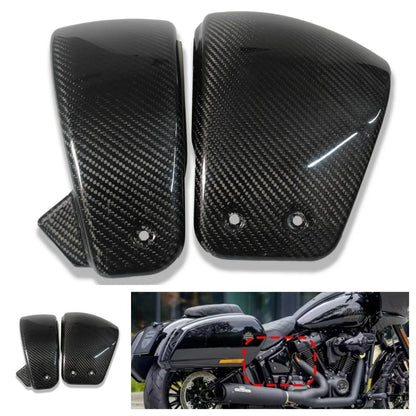 Placa Protetora do Quadro da Tampa Lateral da Bateria em Fibra de Carbono para Harley Davidson LowriderS 2022-2024 Peça de Modificação de Motocicleta