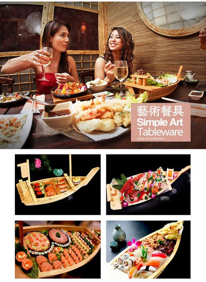 Barco de Sushi de Madeira em Promoção Barco de Gelo Bandeja de Sushi Shengtai Prato de Frutos do Mar Culinária Japonesa
