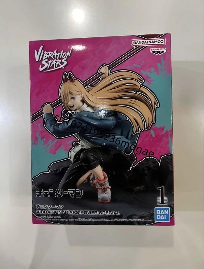 Em estoque Bandai Banpresto Original Chainsaw Man VIBRATION STARS Power Denji Figure Enfeites Coleção Modelo Personagens de Anime Fofo