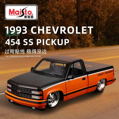 Novo Em Estoque Maisto 1:24 Toyota Tacoma Harley Davidson Chevrolet Camaro Zl1 Liga Fundida Modelo de Carro Miniatura Simulação Brinquedo
