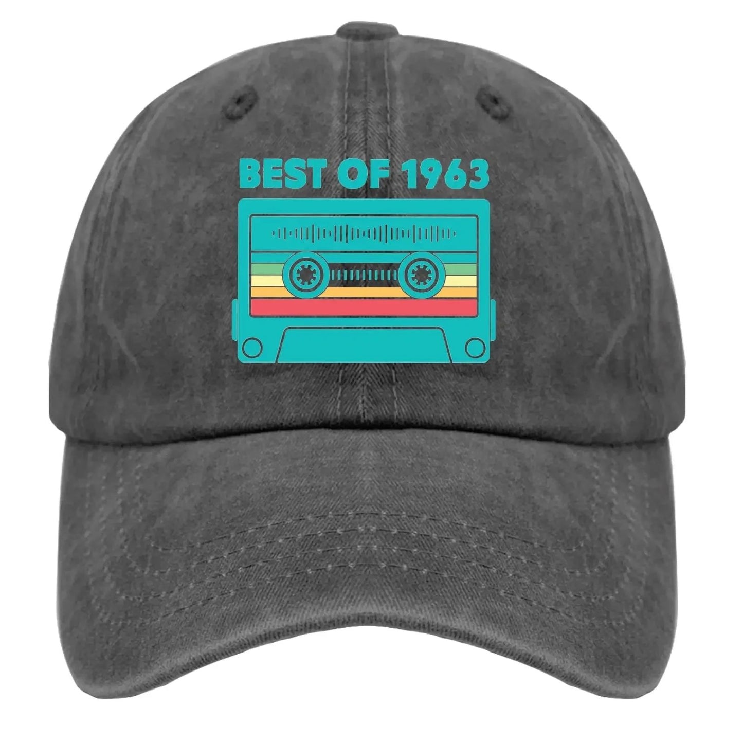 Unisex Hat Best of 1963 Cassette Tape Baseball Caps for Men Graphic Trucker Caps Adjustable for Women
