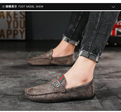 Men Driving Shoe Leather High Quality Breathable Slip on Men Casual Shoes Comfortable Light Men Loafers Formal Men Dress Shoes