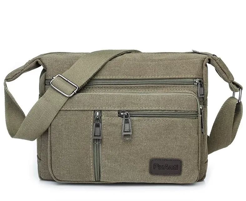 Men Canvas Shoulder Bags Casual Tote Travel Men's Crossbody Bag Luxury Messenger Bags Fashion High Quality Handbag