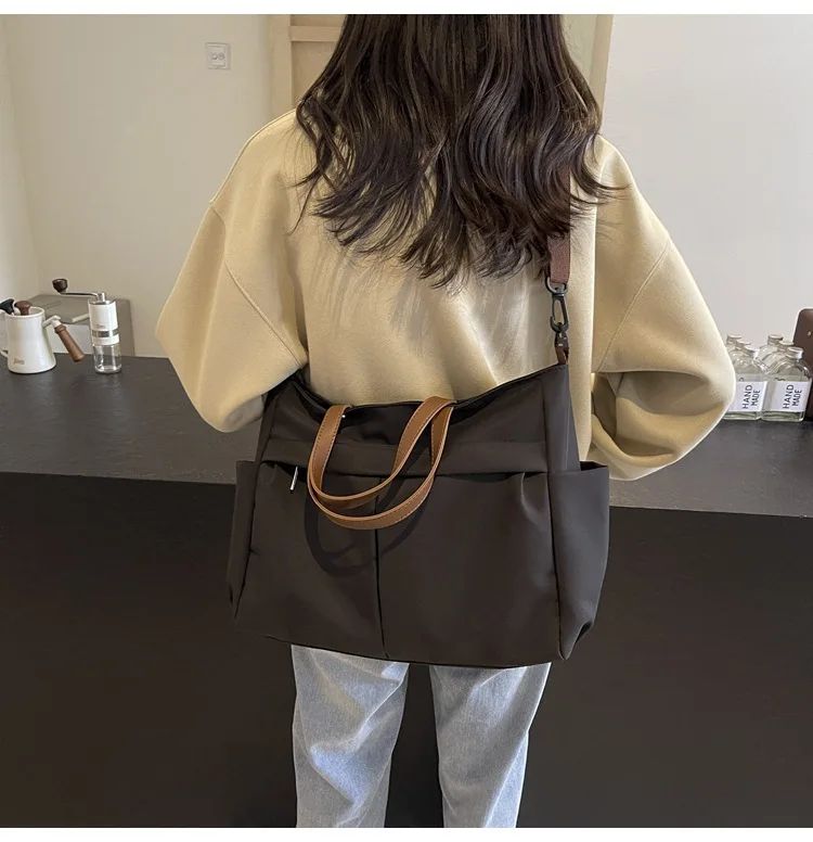 Multi Functional Tote Bag: Durable Nylon Work & Daily Shoulder Purse, Large Capacity Handbag Crossbody Bags for Women Daily Use