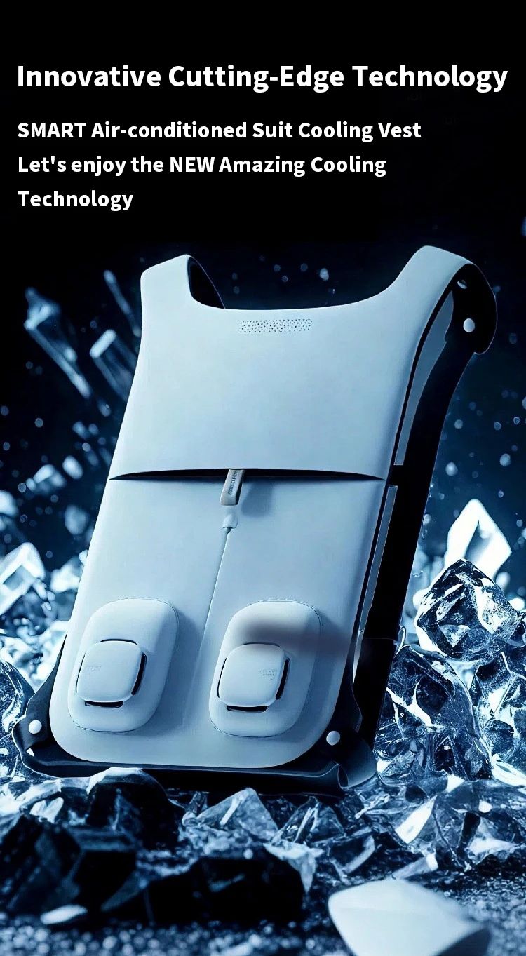 Jaqueta de Ar Condicionado Flexível Ajustável Reutilizável, Jaqueta com Ventiladores para Resfriamento Camisa Leve de Ar Condicionado para Trabalhar