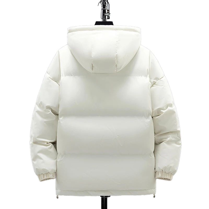 Jaqueta Curta de Pesca de Inverno da Moda, Gola Alta, Solta, Acolchoada com Algodão, Jaqueta Quente à Prova de Frio Tamanho Grande para Adolescentes