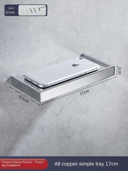 Zinc alloy, bathroom storage rack, wall mounted bathroom storage tray, mirror vanity storage rack