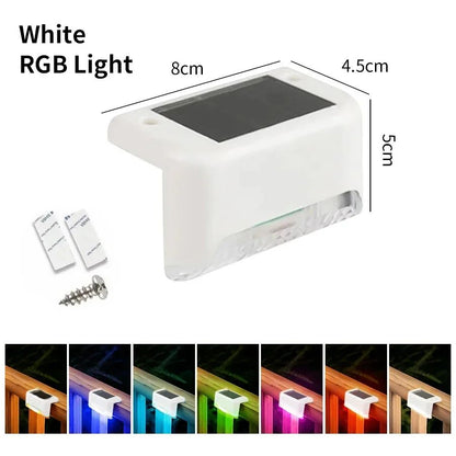 1-8Pack Solar Deck Lights Outdoor Waterproof Solar LED Lights Garden Decor Sunlight for Stairs Railing Yard Pathway Lighting