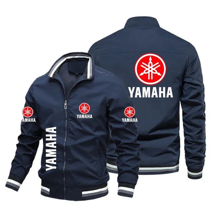 Men's Yamaha Logo Printed Custom Biker Bomber Jacket Motorcycle Fashion Clothing Coats for Men