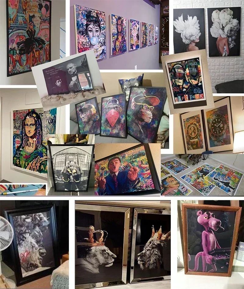 Black White Cute Bear Bathroom Decoration Poster Canvas Print Painting Wall Picture Art Modern Fashion Room Home Toilet Decor