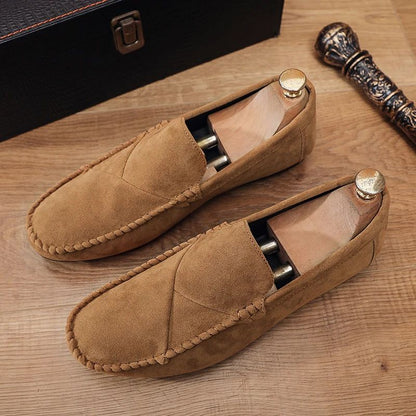 Fashion Suede Men Casual Shoes Male Lazy Shoes Breathable Comfort Slip-on Mens Driving Shoes Luxury Brand Loafers Moccasins