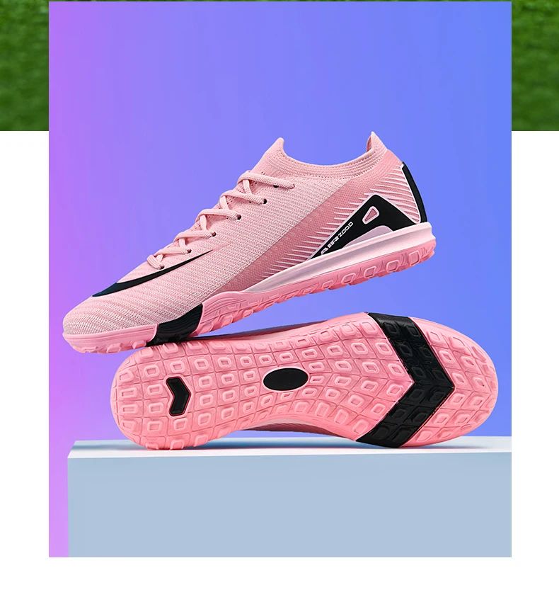 New Men Football Boots Cleats Long Spikes Outdoor Sport Soccer Shoes Adult Training Boys Non Slip Breathable Match Comfortable