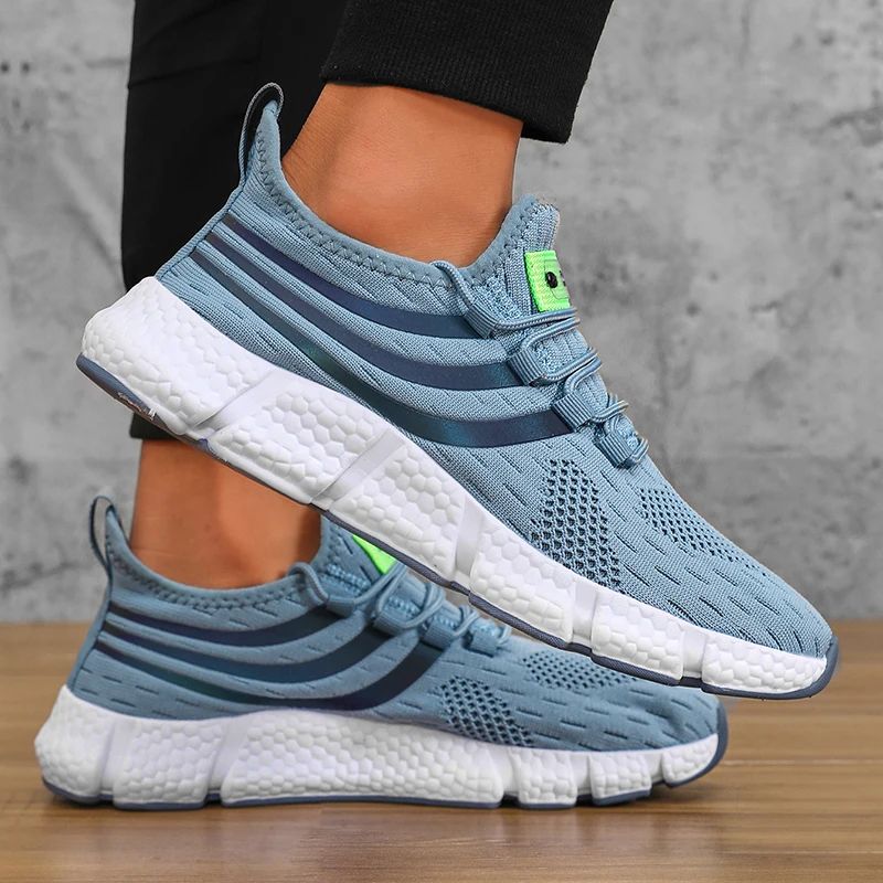 Tênis Esportivo Masculino Casual Leve Respirável Antiderrapante Calçados para Corrida e Caminhada ao Ar Livre Tênis Esportivo para Jogging