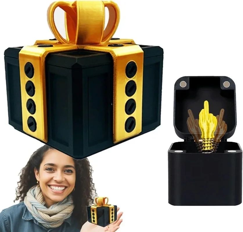 Out of the Box Pop-Up Middle Finger Gift Box Creative Desk Home Decor Gifts Middle Finger Novelty Christmas Funny Prank Gift