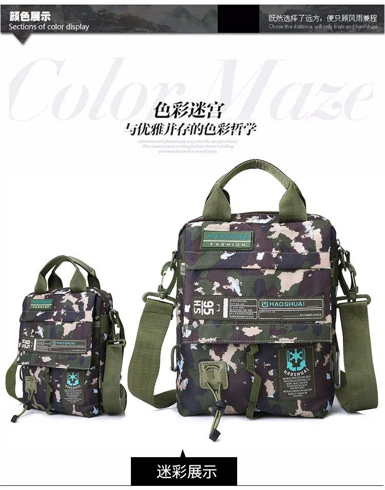 2024 New Shoulder Messenger Bag Casual Men's Bag Portable Briefcase Nylon Waterproof Outdoor Bag Man Messenger Trend Handbags