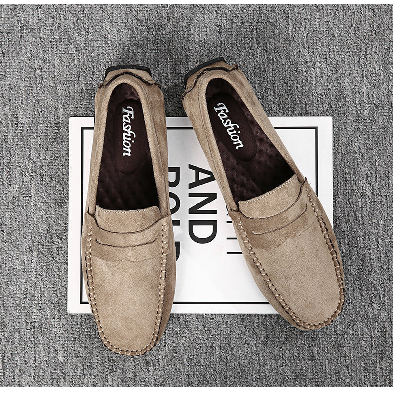 Fashion Suede Men Casual Shoes Breathable Comfort Slip-on Mens Driving Shoes Luxury Brand Men Loafers Mens Lazy Shoes Moccasins