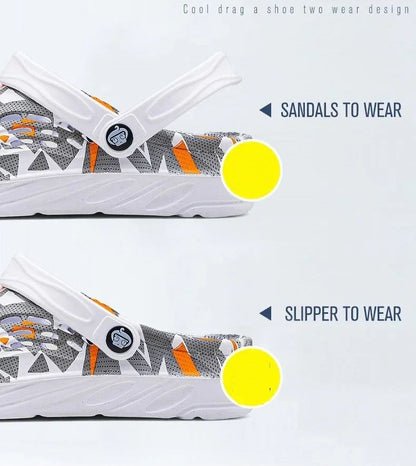 2025 New Fashion Sandals Men Clog Sandals Comfortable Breathable Beach Sandals Men Women Clogs Slippers Soft Bottom Men Shoes