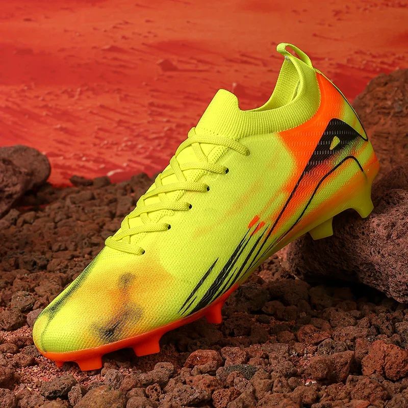 New Men Football Boots Cleats Outdoor Soccer FG Ultralight Match Soccer Shoes Training Shoes Drop Shipping Non-Slip Long Spikes