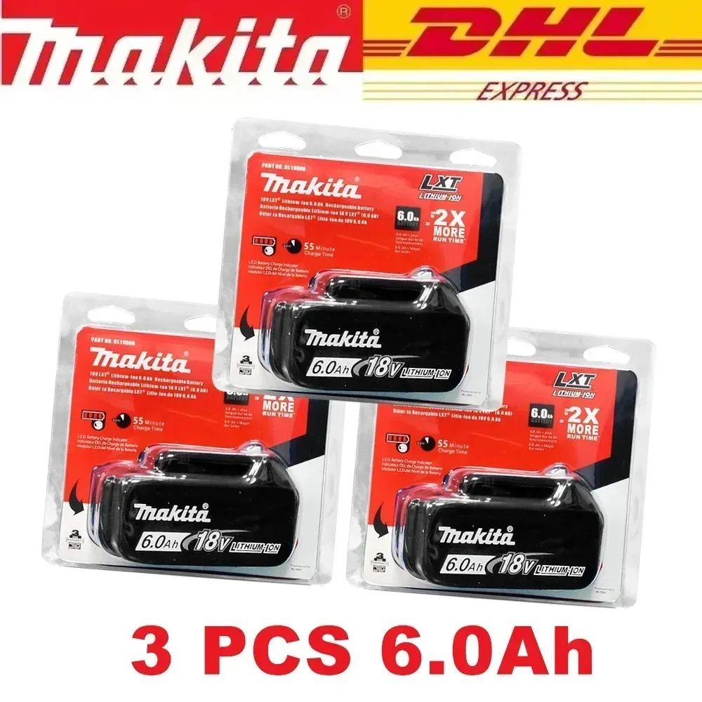 ??Bateria recarregável Makita 6.0Ah 18V 100% original para ferramentas elétricas Makita 18V BL1830 BL1830B BL1840 BL1840B BL1850 BL1850B