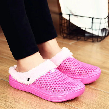 Winter Slippers Men Women Indoor Warm Shoes Non Slip Cotton Pantoffels Casual Clogs Slip on House Floor Slippers for Men