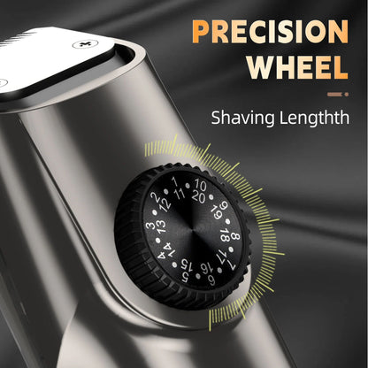 Vacuum Beard Trimmer for Men, Adjustable Length with 2 Comb (1-20mm), Electric Vacuum Trimmer for Beard, Mustache, Stubble