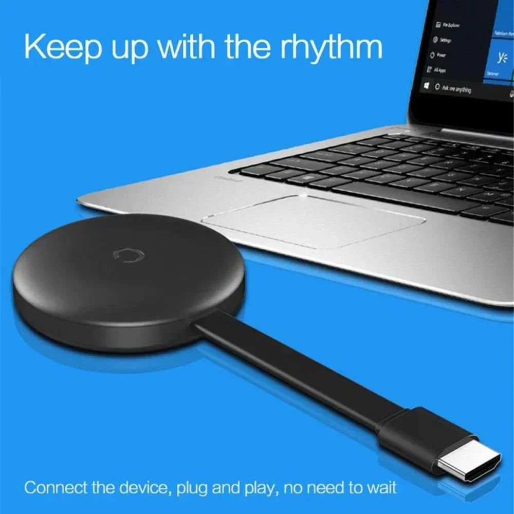 NOVO Dongle de exibição WiFi sem fio 5G/2.4G Espelhamento de tela 1080P HD TV Stick Para Chromecast 4K HD Reprodutor de mídia compatível com HDMI