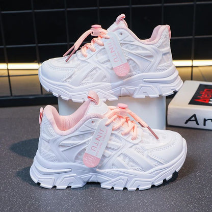 Girls Sneakers 2025 Children Casual Shoes Mesh Platform Designer Tennis Sneaker 6 To 12 Years Kids Sports Shoe for Girl