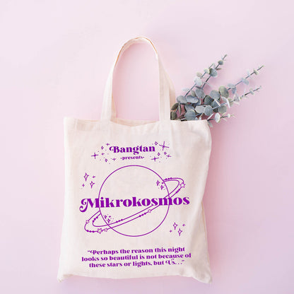 Bangtan Fashion Print Canvas Tote Bag, Reusable Shopper Bag, Versatile Shoulder Bag, Versatile Handbag For Men, Gift For Her