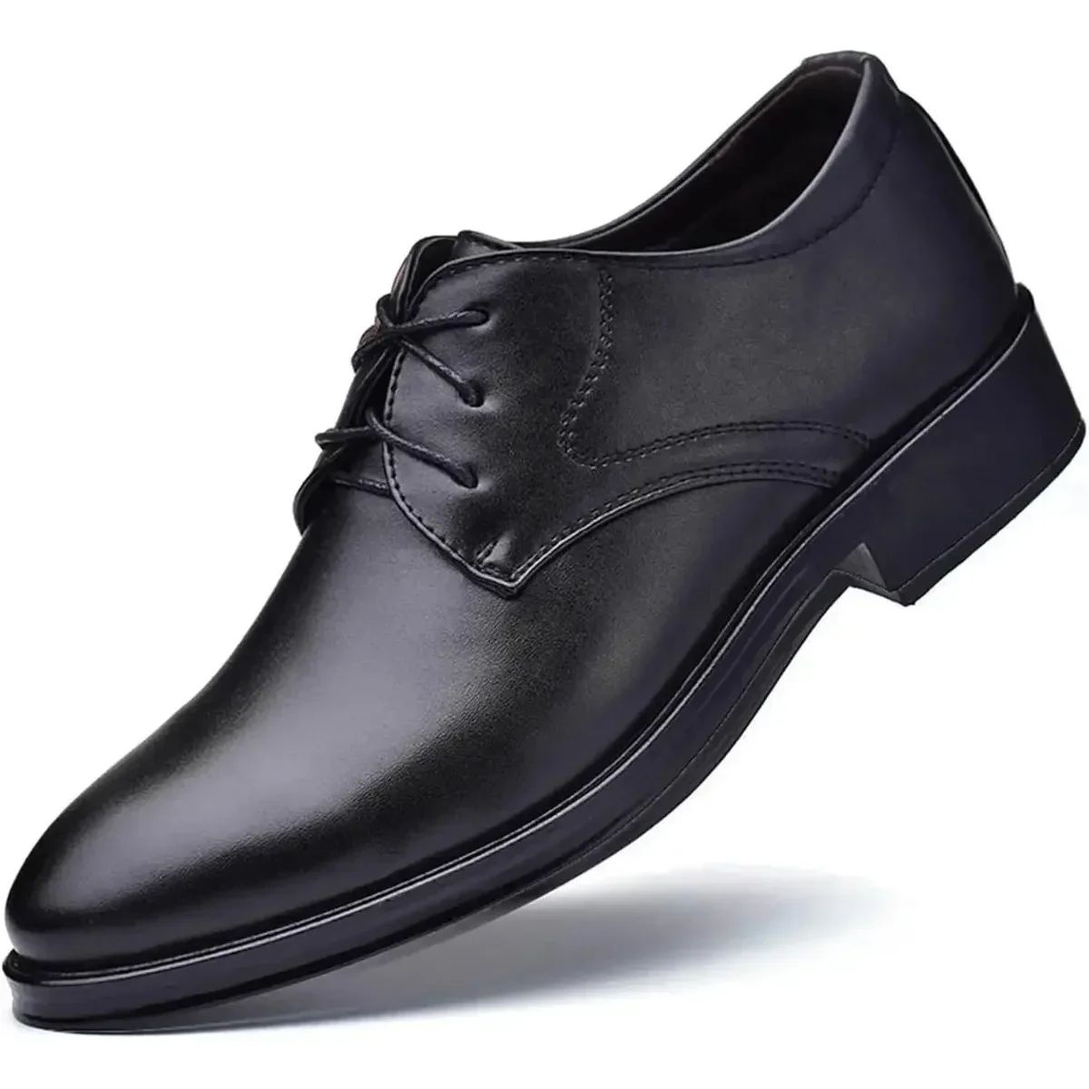Men's Classic Matte Upper Oxfords Business Formal Lace Up Leather Lace Up Dress Shoes for Men