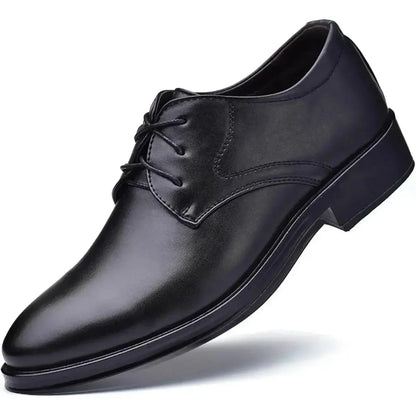 Men's Classic Matte Upper Oxfords Business Formal Lace Up Leather Lace Up Dress Shoes for Men