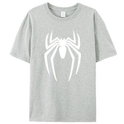 Summer Spider Men's T-Shirt Short Sleeve Sport Cartoon Hero Tops Tees Oversized Streetwear Casual T Shirts Designer Men Clothing
